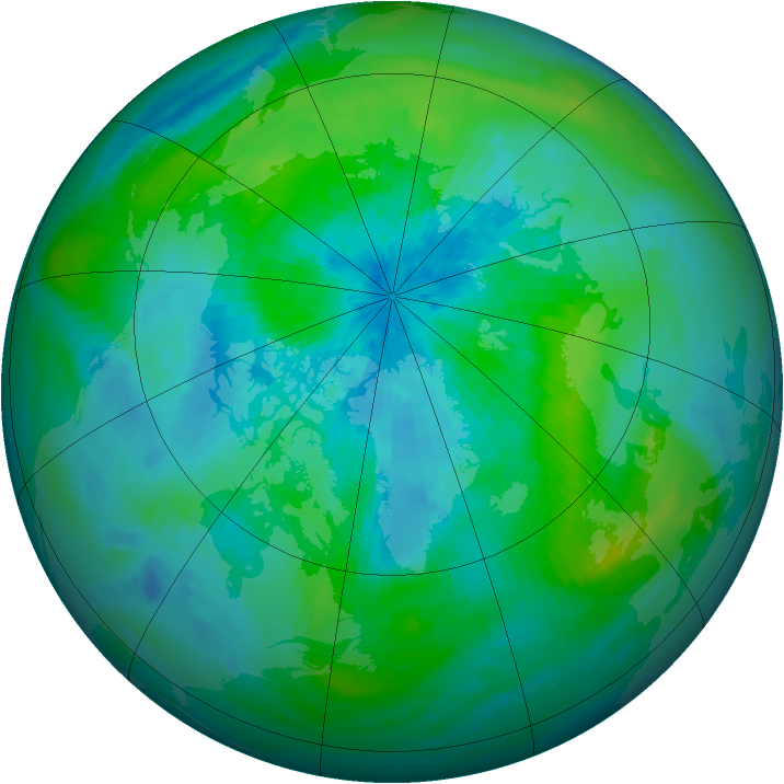 Arctic ozone map for 15 September 1994